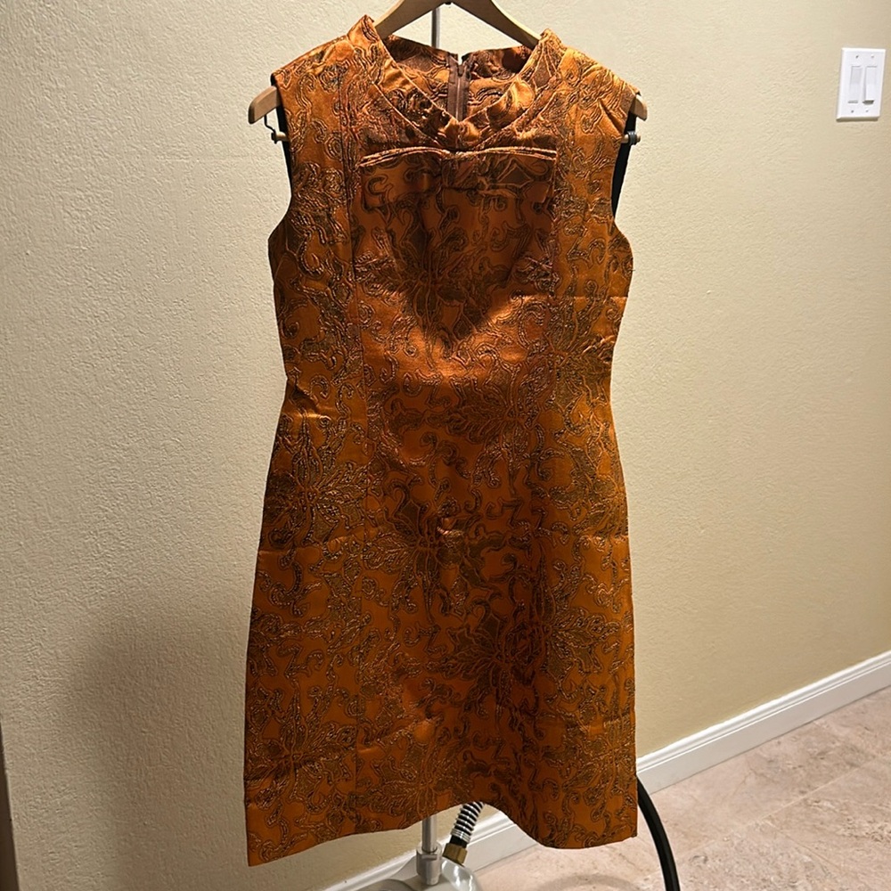 Vintage Orange Cocktail Dress